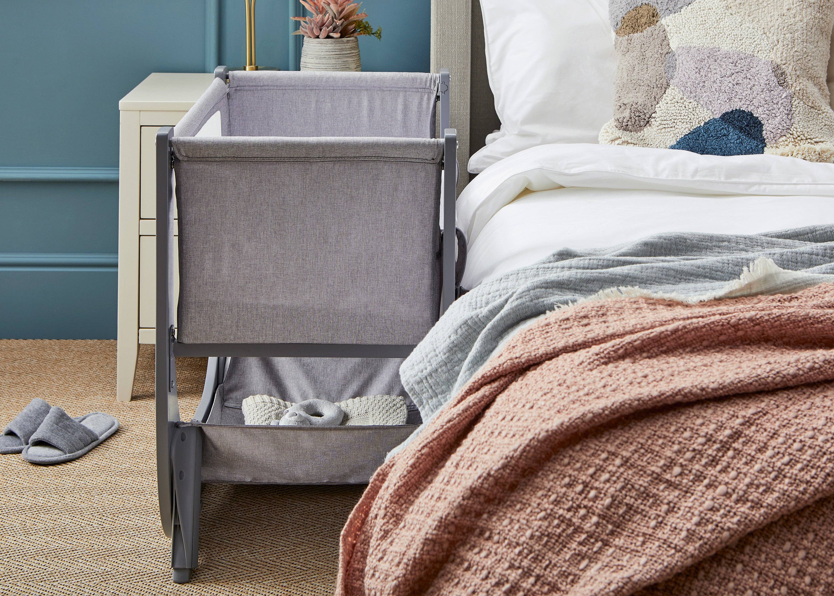 Nattou & Shnuggle by M4A - Vente Lit – enfant et bébé - Berceau de Chevet Shnuggle Air Lite | Berceau pour Nourrisson | Lit Bébé Réglable en Hauteur avec Matelas8