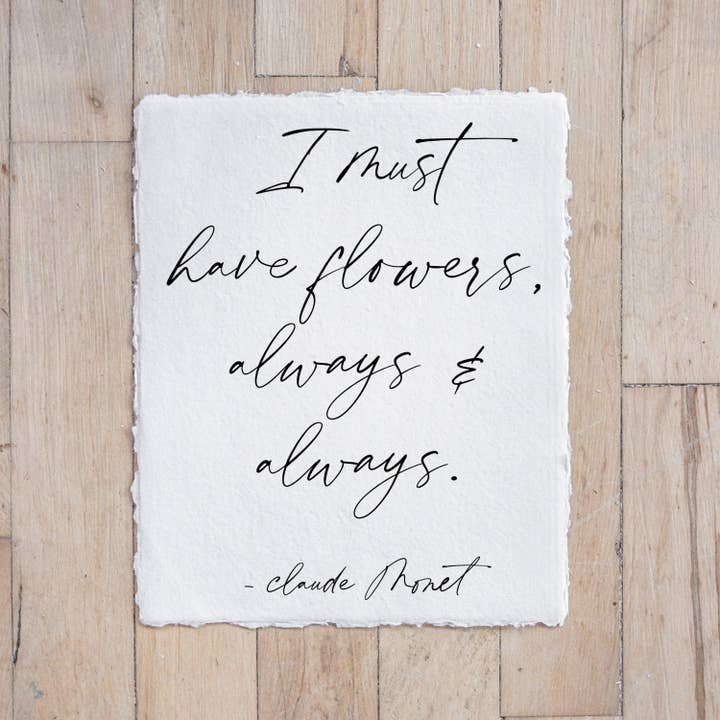 DWELL Home Shoppe - Wholesale Art Print - Glass Table Frames & Cards - I Must Have Flowers |2