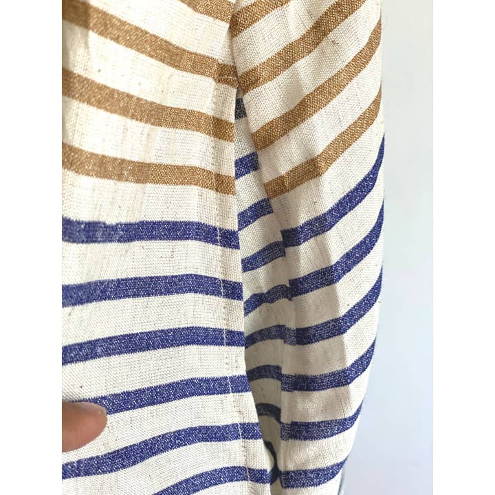 The Indian Bazaar - Wholesale Dress - Women's - Womens Striped Sun Dress - Button Down Midi, Straps, Pockets10