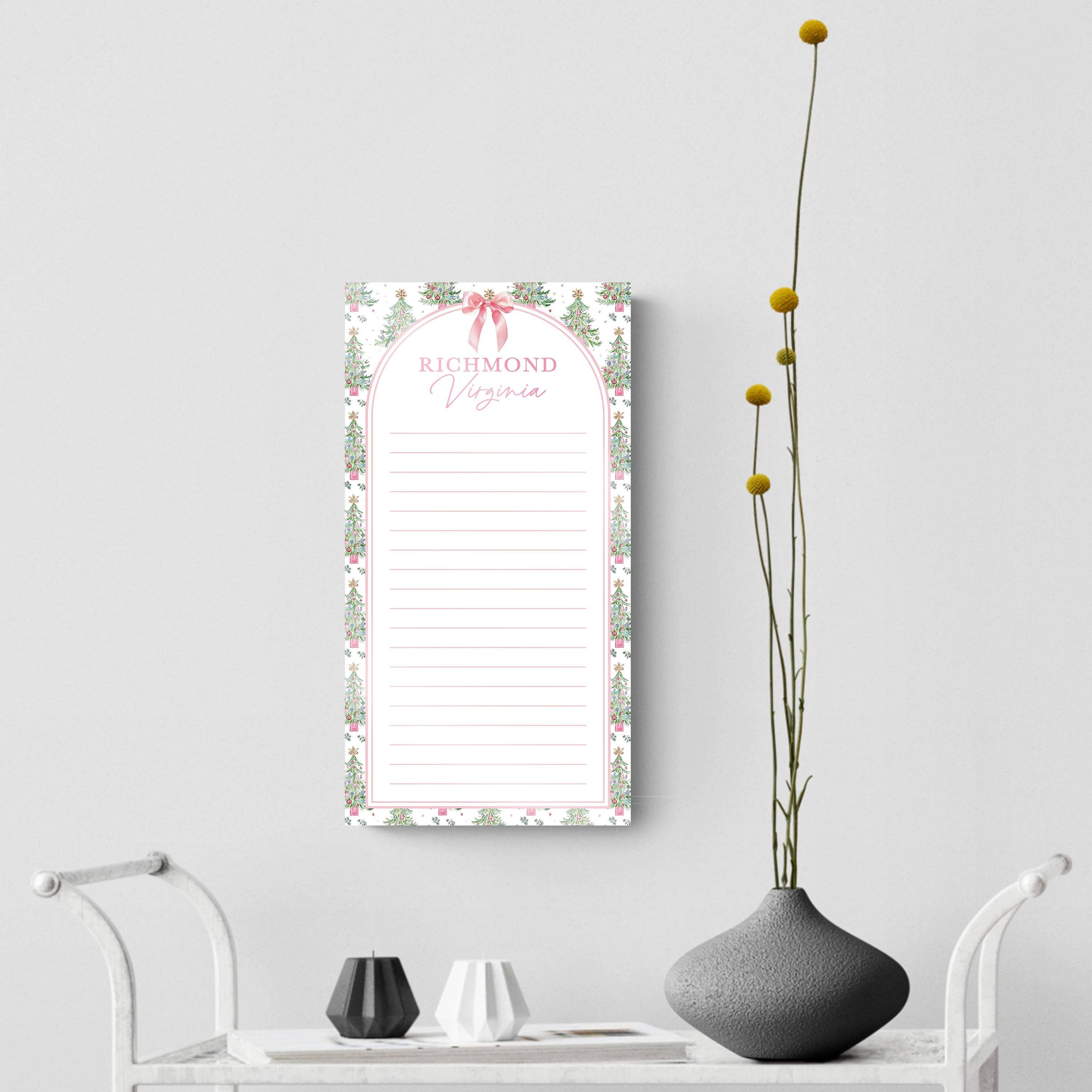 White 8x16 Glass Dry Erase-Blush & Baubles Christmas | Custom for wholesale on Faire3