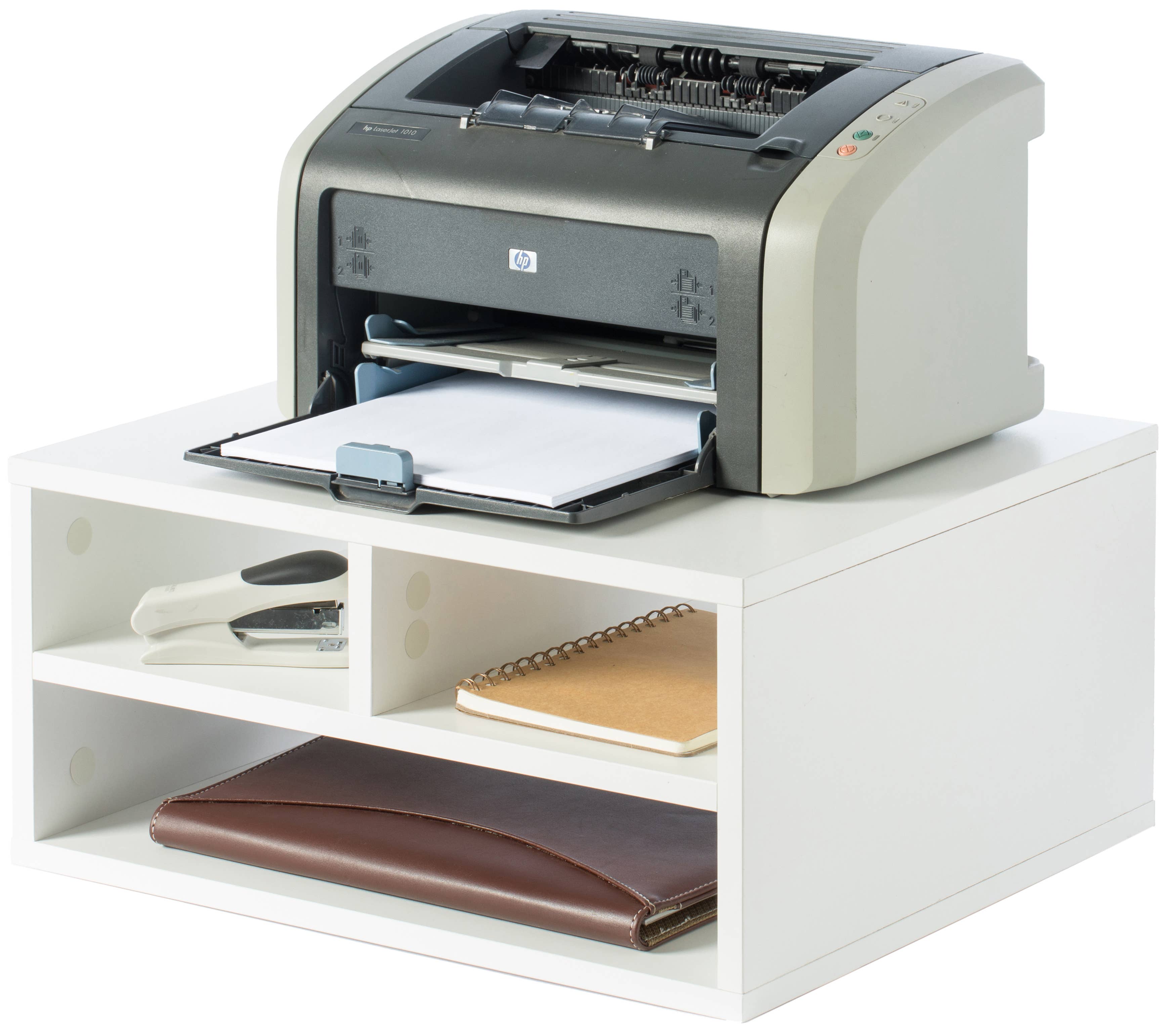 Quickway Imports - Wholesale Desk Organizer - Printer Stand Wood Office Desktop Compartment Organizer0