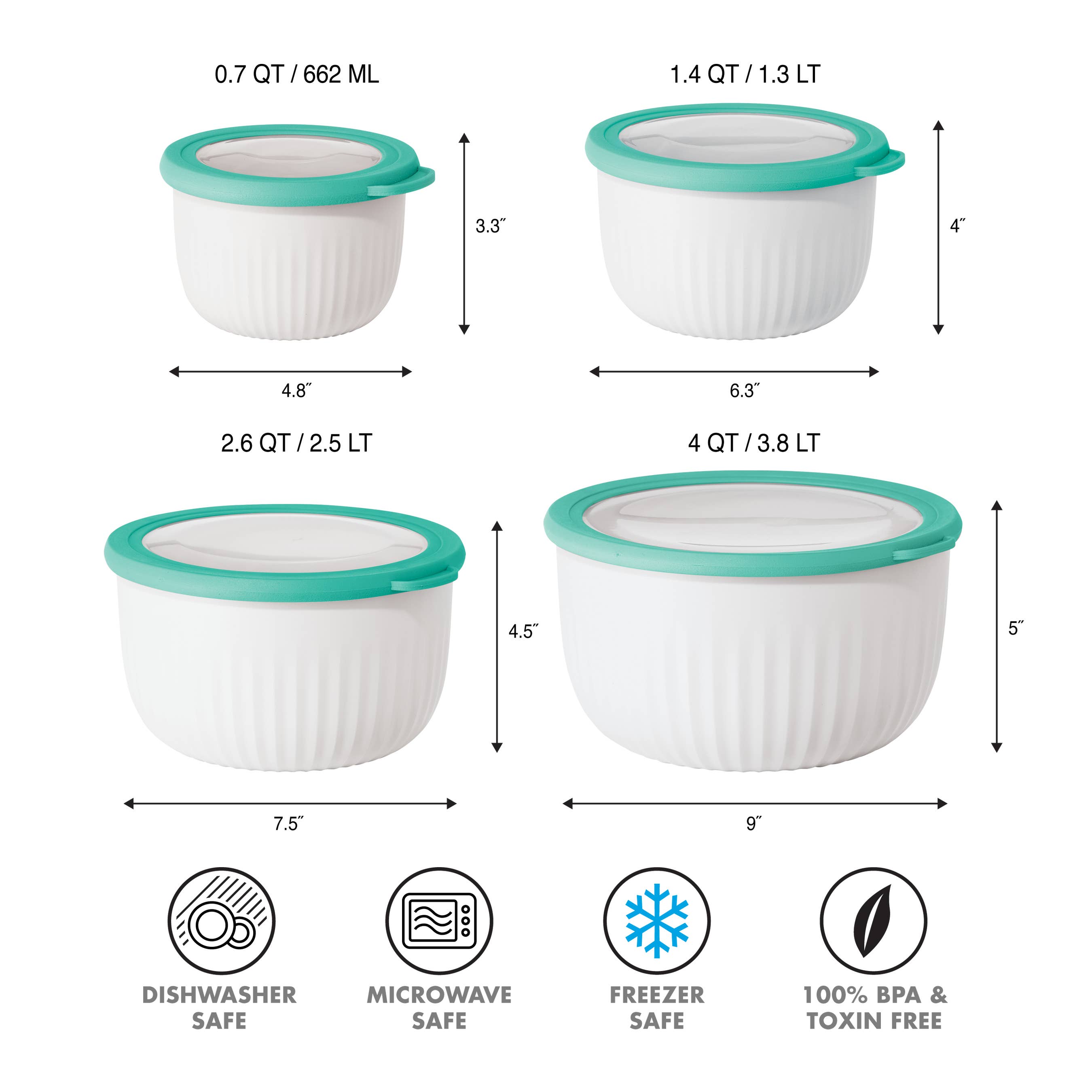 Oggi - Wholesale Mixing Bowl - Mixing Bowl - Prep & Serve w/ Lid (1.4 qt)8