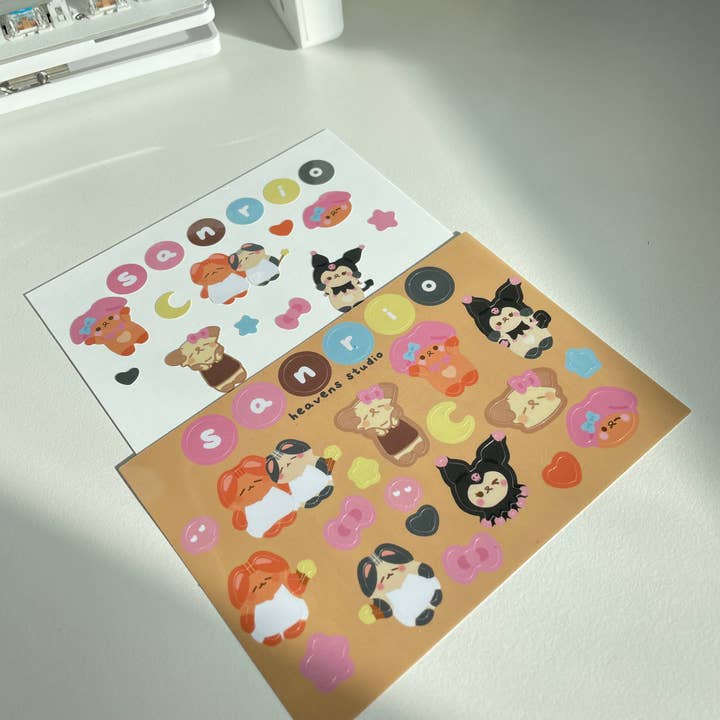 Foglio di adesivi Sanrio per la vendita all'ingrosso da parte di Heavens Studio