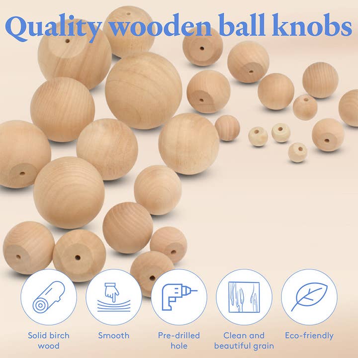 Woodpeckers Crafts - Wholesale Knob/Pull - Wooden Ball Knobs