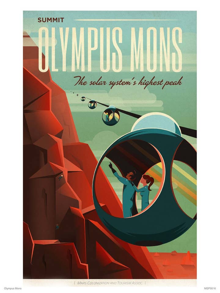 Olympus mons Mars Art Print Poster 30x40cm for wholesale by On The Wall Art Ltd
