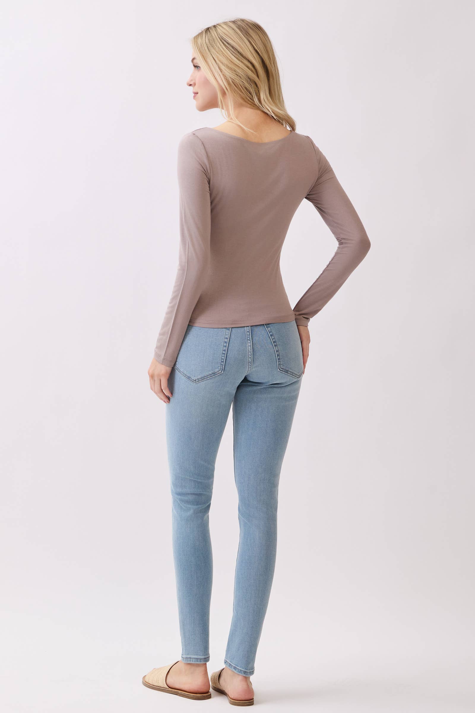 Final Touch - Wholesale Knit Top - Women's - Double Layered Square Neck Basic Top - T171094