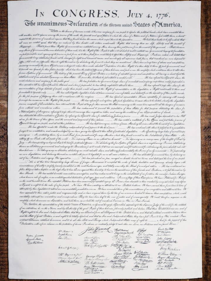 US Declaration of Independence Tea Towel for wholesale by Radical Tea Towel North America