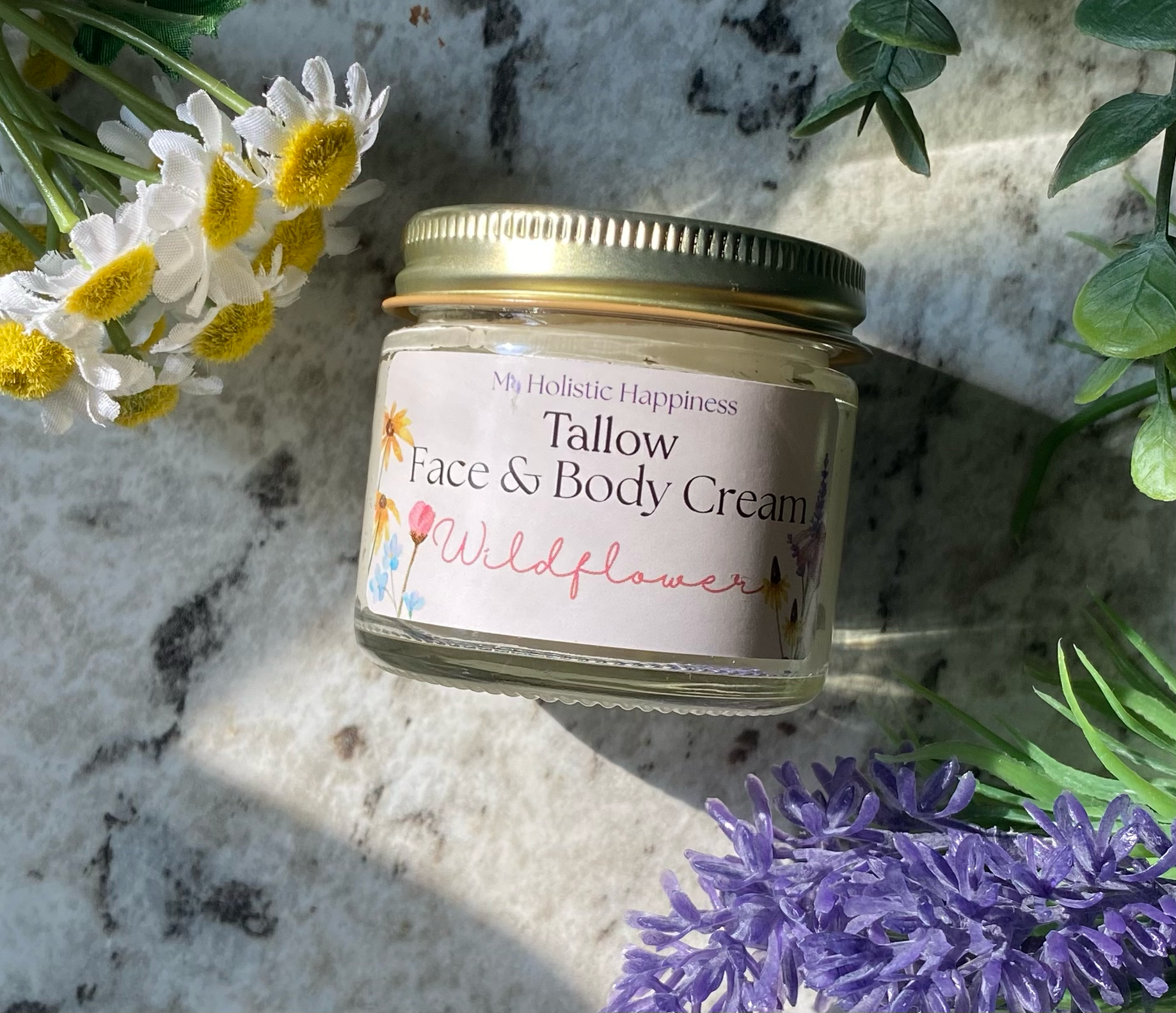 My Holistic Happiness - Wholesale Body Cream/Lotion - Wildflower Tallow Face & Body Cream 1