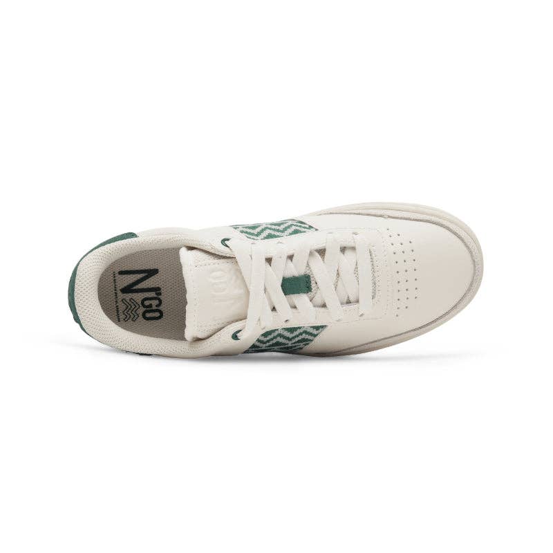 N'GO Shoes - Wholesale Lifestyle Sneakers - Women's - Saigon Classique beige and fir green leather low-top sneakers
2