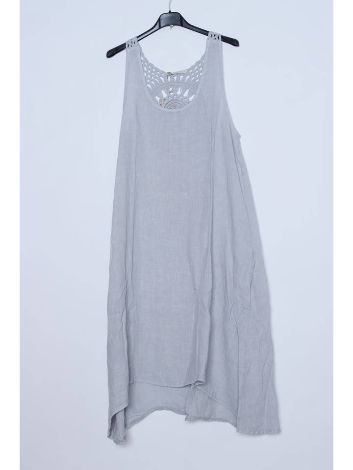 LÉA & LUC - Wholesale Dress - Women's - Sleeveless long dresses in 100% Linen REF. 490822