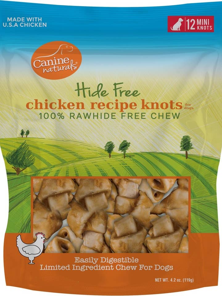 Hide Free Chicken Mini Knots - 12 Count for wholesale by Canine Naturals
