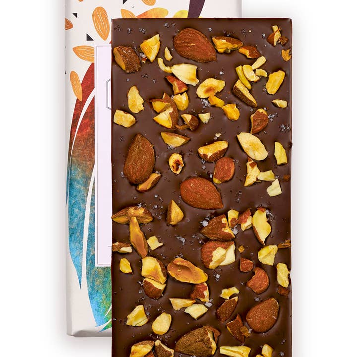 HERIO - Wholesale Chocolate - ORGANIC CHOCOLATE BAR WITH FLEUR DE SEL & ROASTED ALMONDS1
