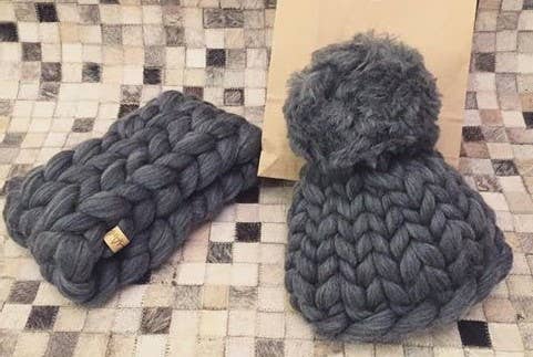 woolexperts - Wholesale Beanie - Women's - Winter wool hat Chunky knit wool hat 100% wool big knit1