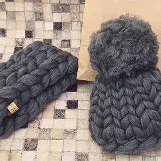 woolexperts – Gorro - Mulher por atacado – Chapéu de lã de inverno Chapéu de lã de malha robusto 100% lã grande malha1