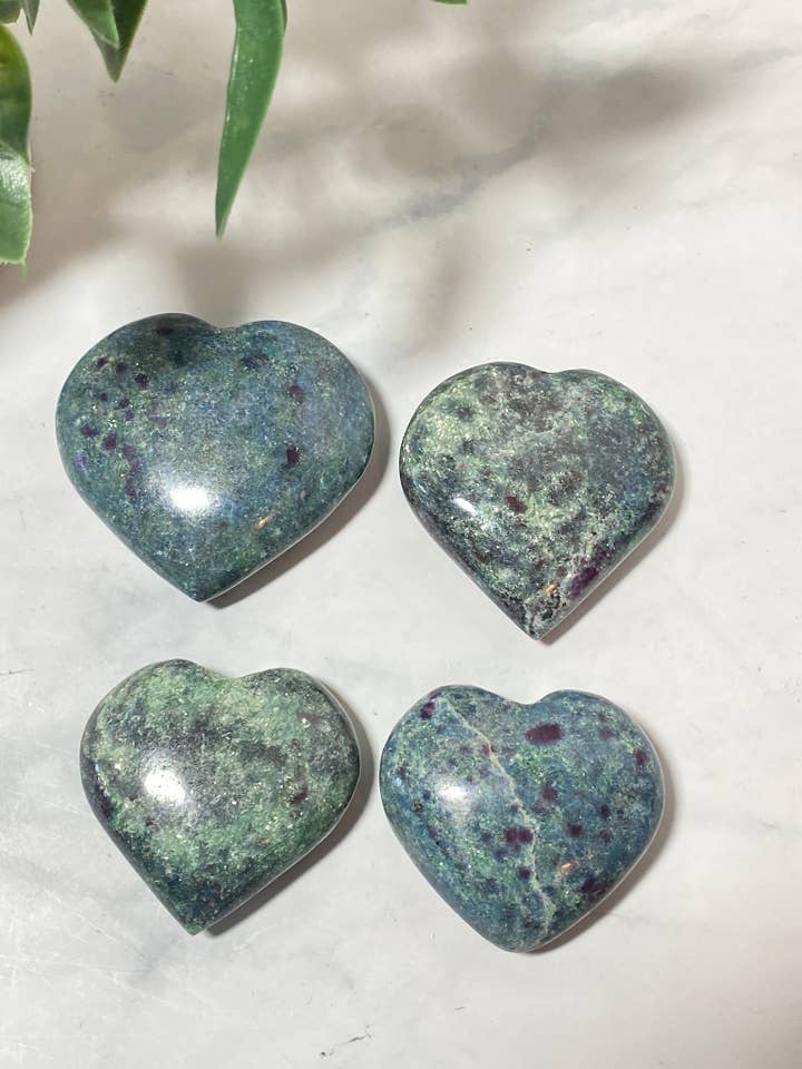 Ruby Zoisite Crystal Hearts for wholesale by Above Tha Clouds