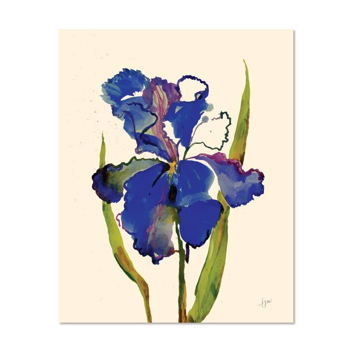 Blue Iris Study No. 1 Kunstdruck für den Großhandel von Tara Wright Studio