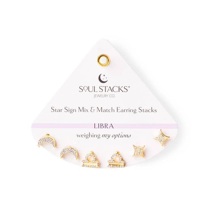 DM Merchandising - Wholesale Stud/Post Earrings - Soul Stacks Star Sign Mix & Match Earring Stacks Assortment1