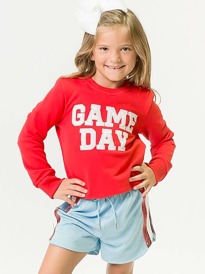 Red Gameday Sweatshirt for wholesale by Belle Cher