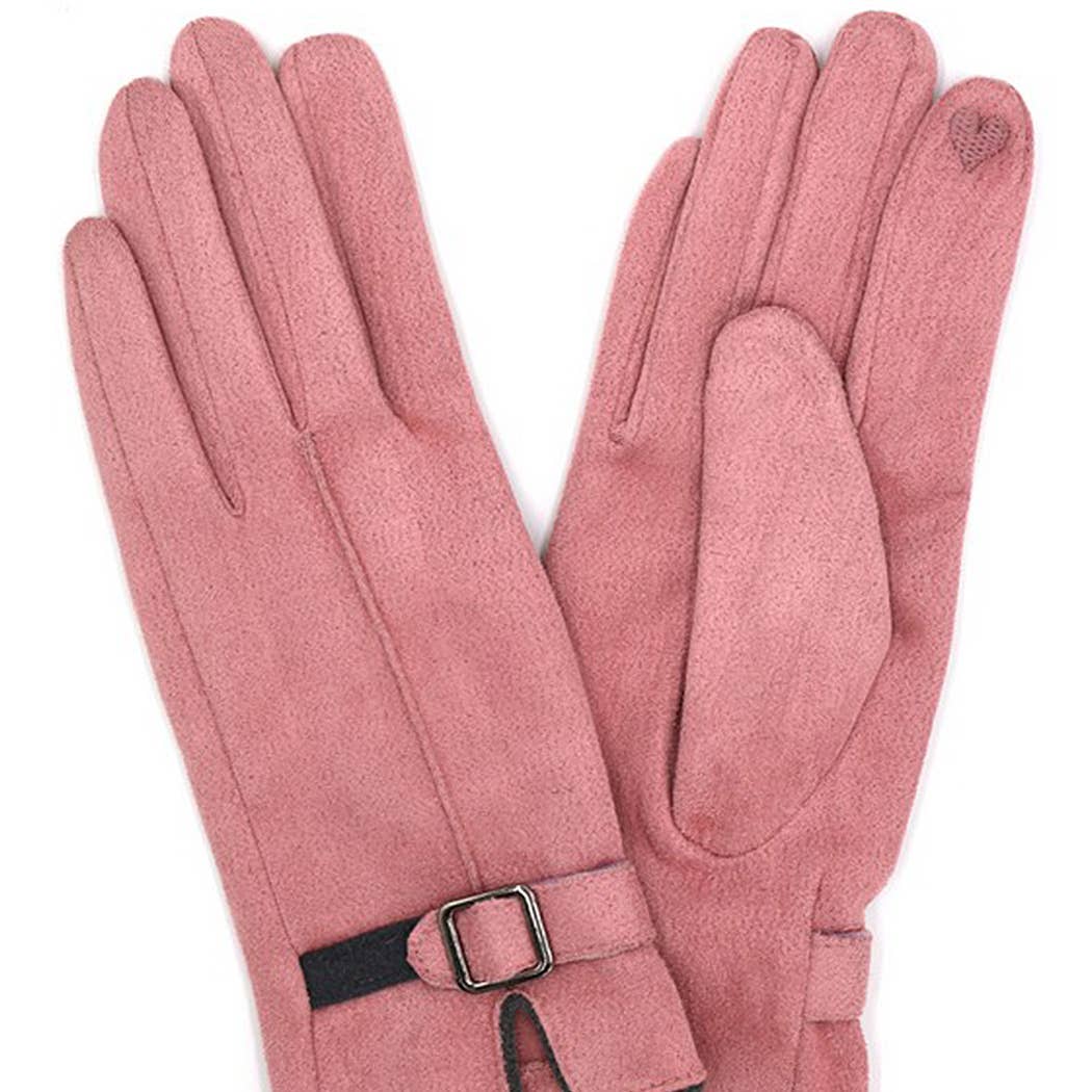 3AM BY H&D ACCESSORIES – wholesale Handskar - Dam –  Faux mocka Band Smart Touch-handskar2