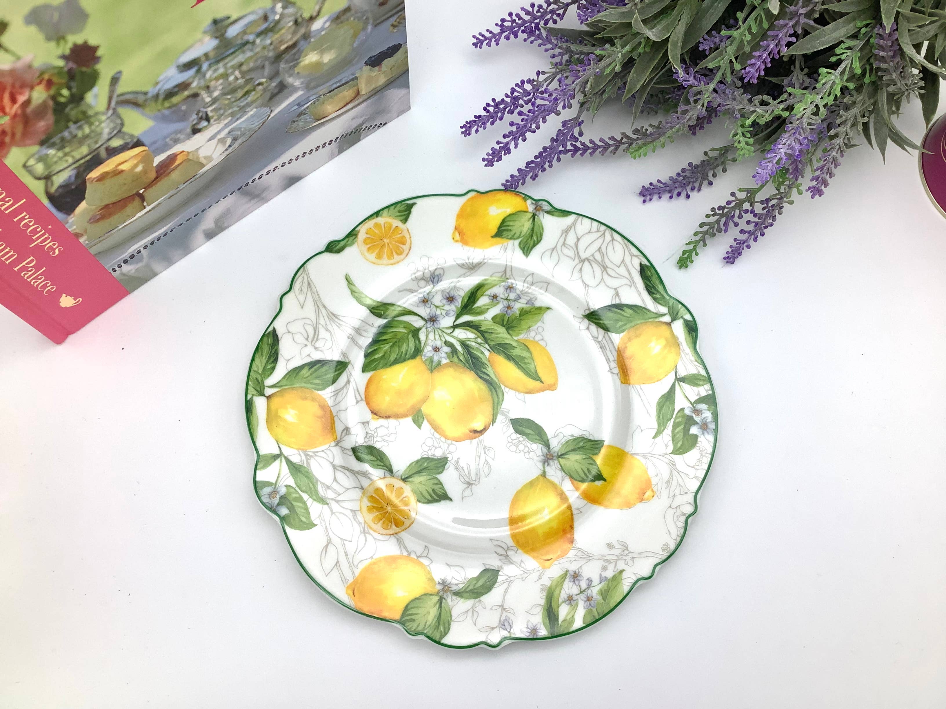 All Little Cute Things - Wholesale Salad Plate - Amalfi Coast Lemons Citrus Fruit Side Plate Salad 8 inch5