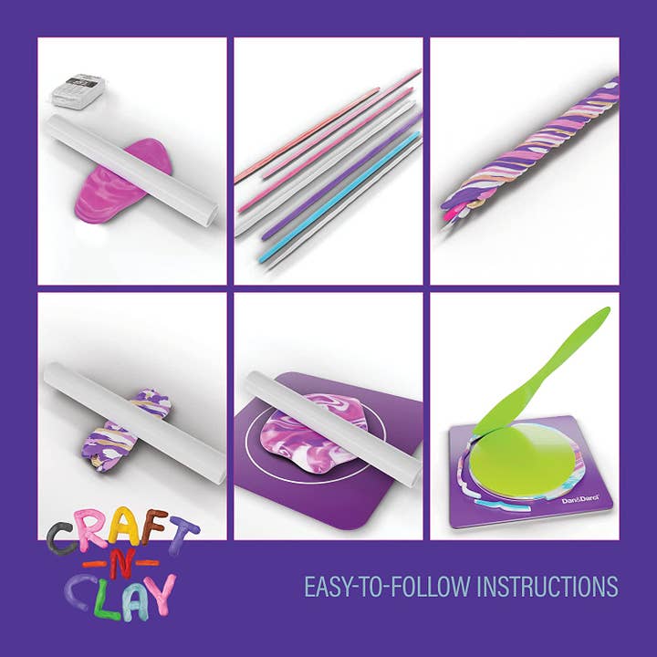 Dan&Darci - Wholesale DIY Jewelry - Kids - Craft 'n Clay - Jewelry Dish Making Kit for Kids