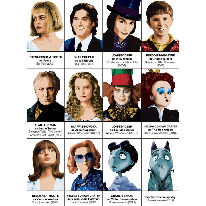Wall Editions – wholesale Poster – Art-Poster - Tim Burton characters - Olivier Bourdereau