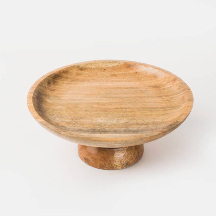 Mela Artisans - Wholesale Cake Stand - Sienna Mangowood Pedestal1