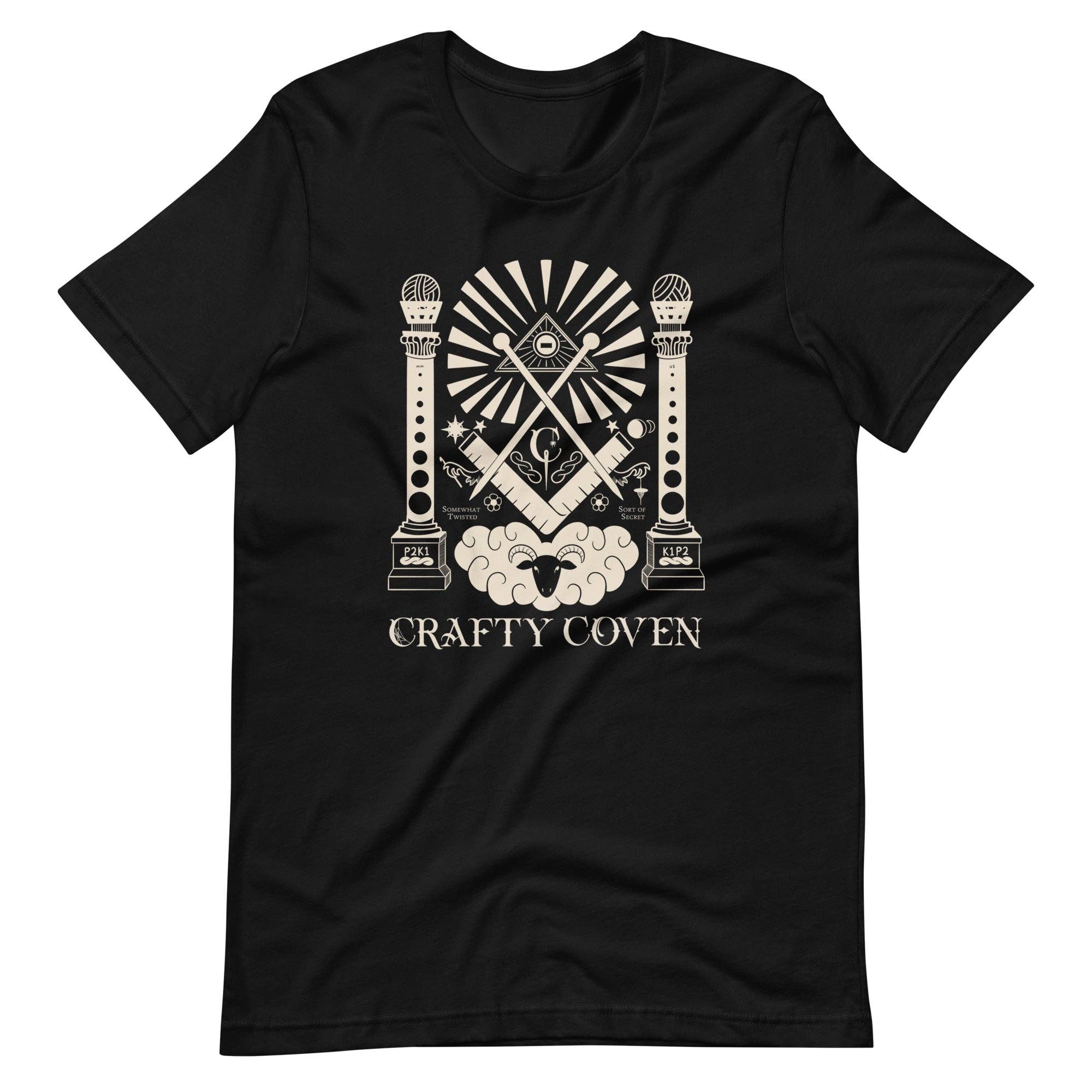 Knitting is Metal - Wholesale Screen Printed T-Shirt - Unisex - Crafty Coven T-Shirt (Design on Front)1