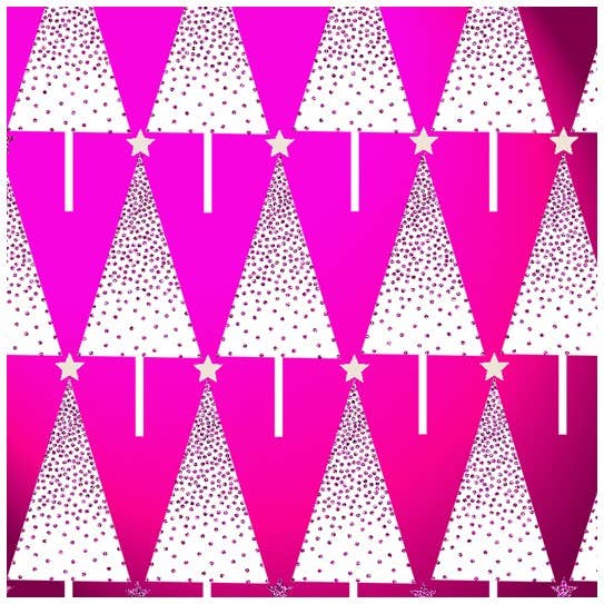The Unique Paper Company US - Wholesale Wrapping Paper Roll - Pink Christmas Glitter Roll Wrap (box of 42 rolls)