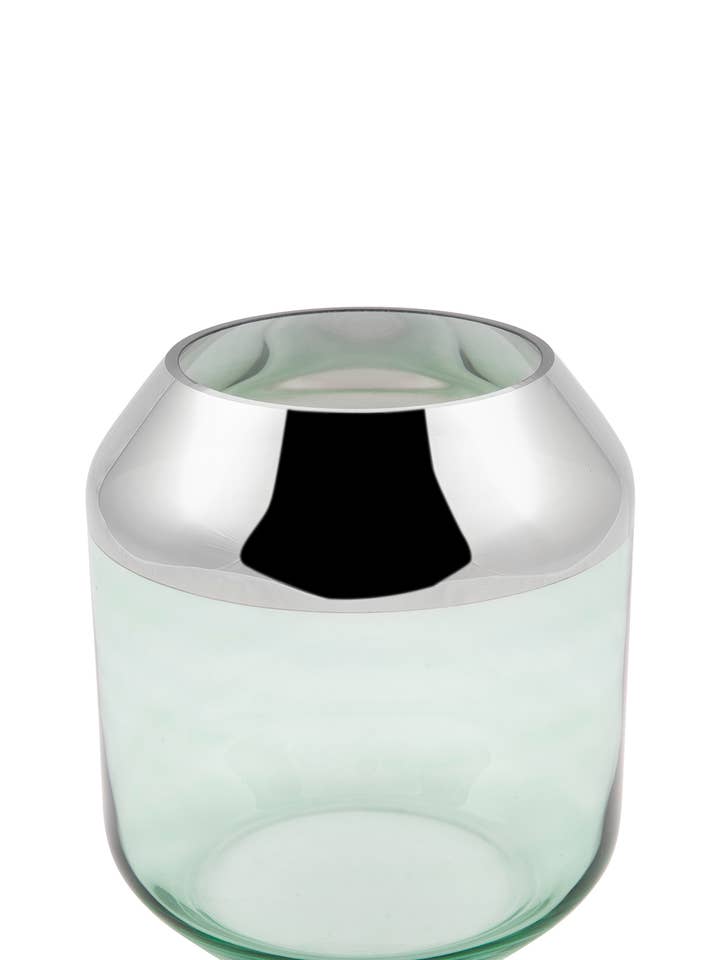 Smilla/vase, fyrfadsstage, glas, grøn/h.20.6, d. 18,5 cm for engroshandel hos FINK Living