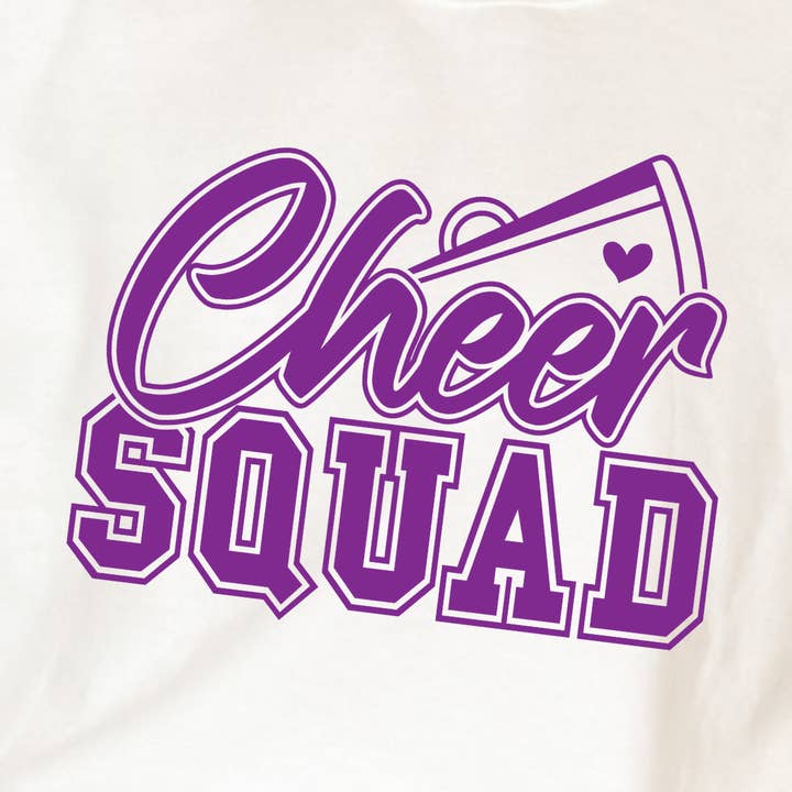 (maglietta non inclusa) CHEER Squad in ametista metallizzata - Serigrafia Transfer per la vendita all'ingrosso da parte di TEELUX