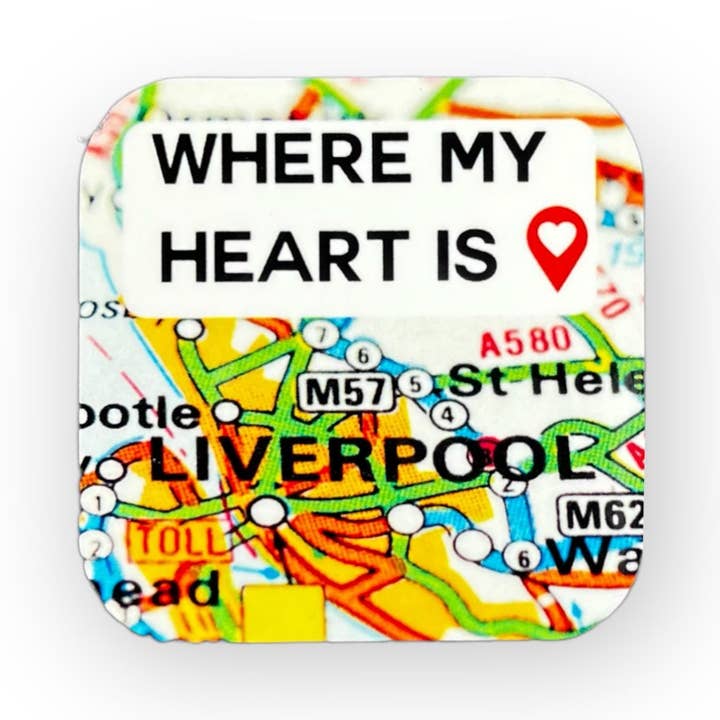 Dove Si Trova Il Mio Cuore Calamita Frigo Liverpool per la vendita all'ingrosso da parte di Scouse Bird Shop