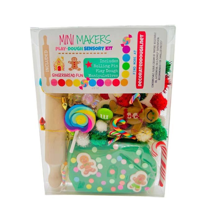Decorated Dough - Wholesale Putty/slime – Child - Gingerbread Cookie Play Dough Sensory Kit0