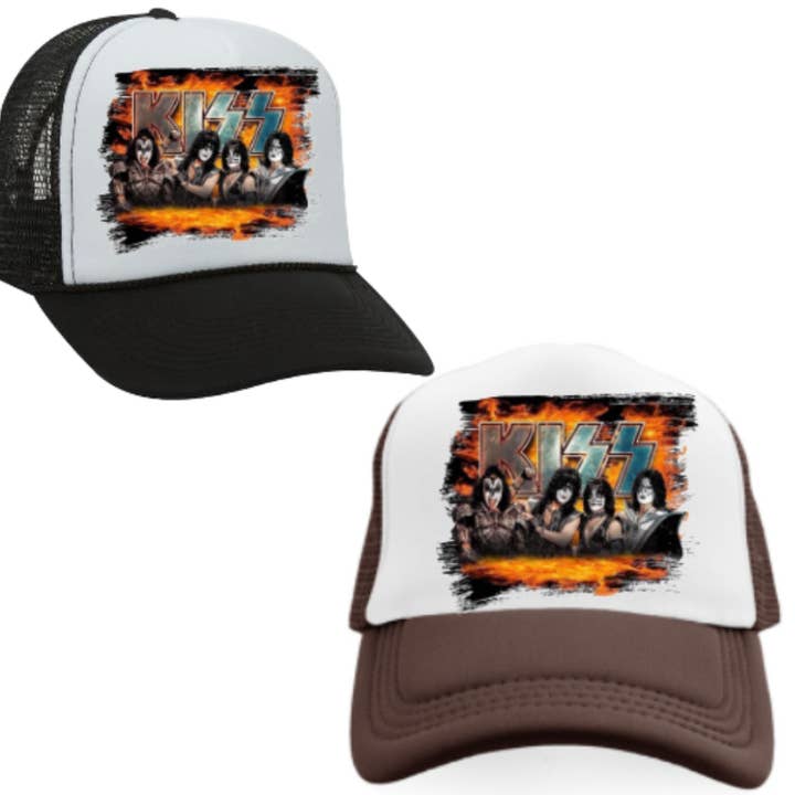 Kiss Rock Rockstar group Vintage Retro Trucker Hat cap for wholesale by The Candy Collections