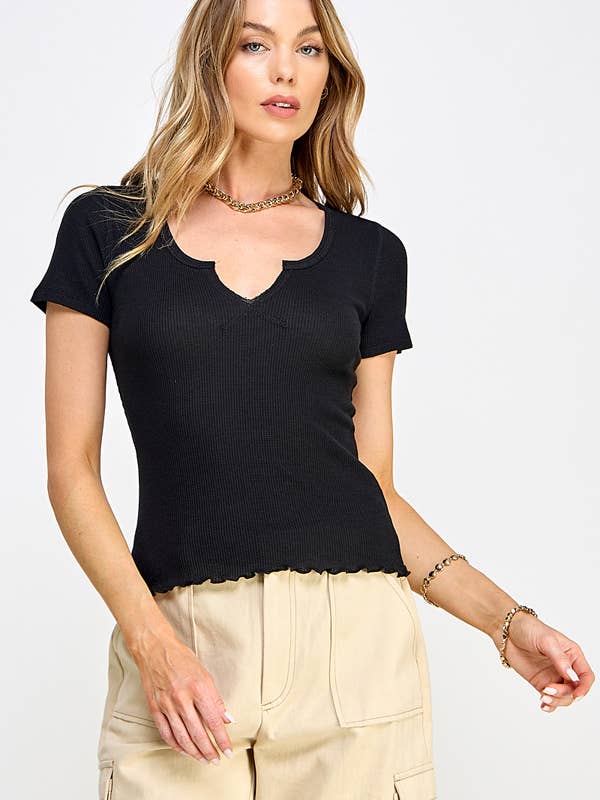 JT46760B - FRONT NOTCH THERMAL TEE for wholesale by Heart & Hips