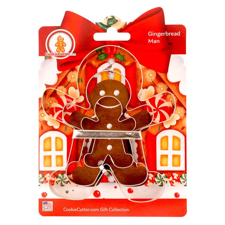 CookieCutter.com - Wholesale Biscuit cutter - Gingerbread Man 3-Piece Nested Cookie Cutter Set with Brace