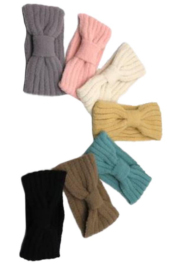 Cap Zone – wholesale Fashion headband – women's – Fluffy Faux Angora Fur Ribbed Knit Head Band6