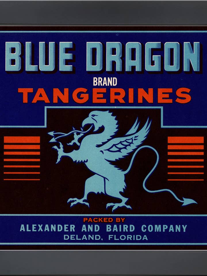 Blue Dragon Fruit Label for wholesale by The Brightener Group