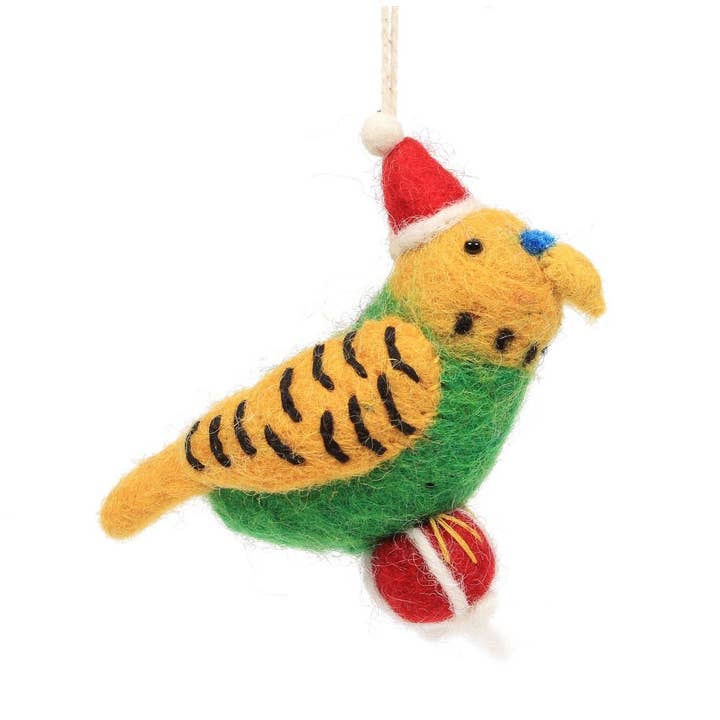Amica Accessories Ltd - Wholesale Ornament - Christmas Birds - Budgie, Blue & Yellow, 24