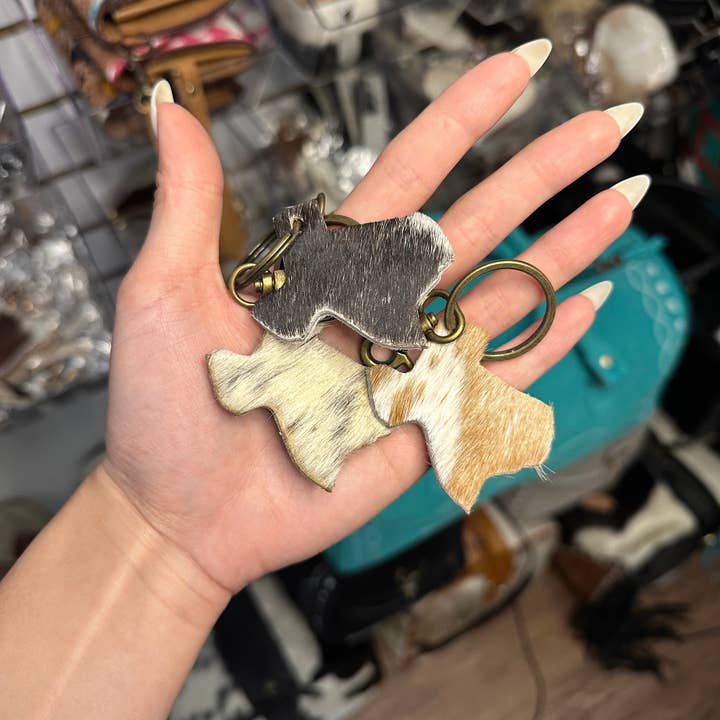 Echte Westerse Runderhuid Texas Sleutelhanger Charm voor wholesale door Sunshine Home Textile