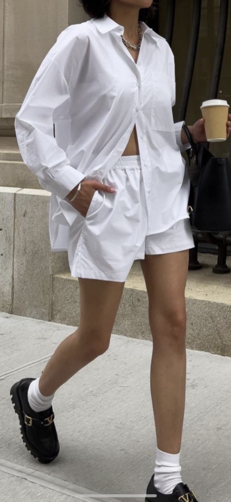 SixtyDays - Wholesale Button Down Shirt - Women's - Boyfriend Cotton Short Shirt - White3