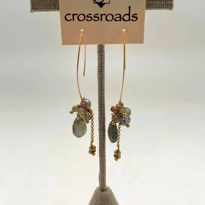 Crossroads Accessories Inc - Wholesale Dangle Earrings - Handmade Faceted Drop Earrings-GD GROUP