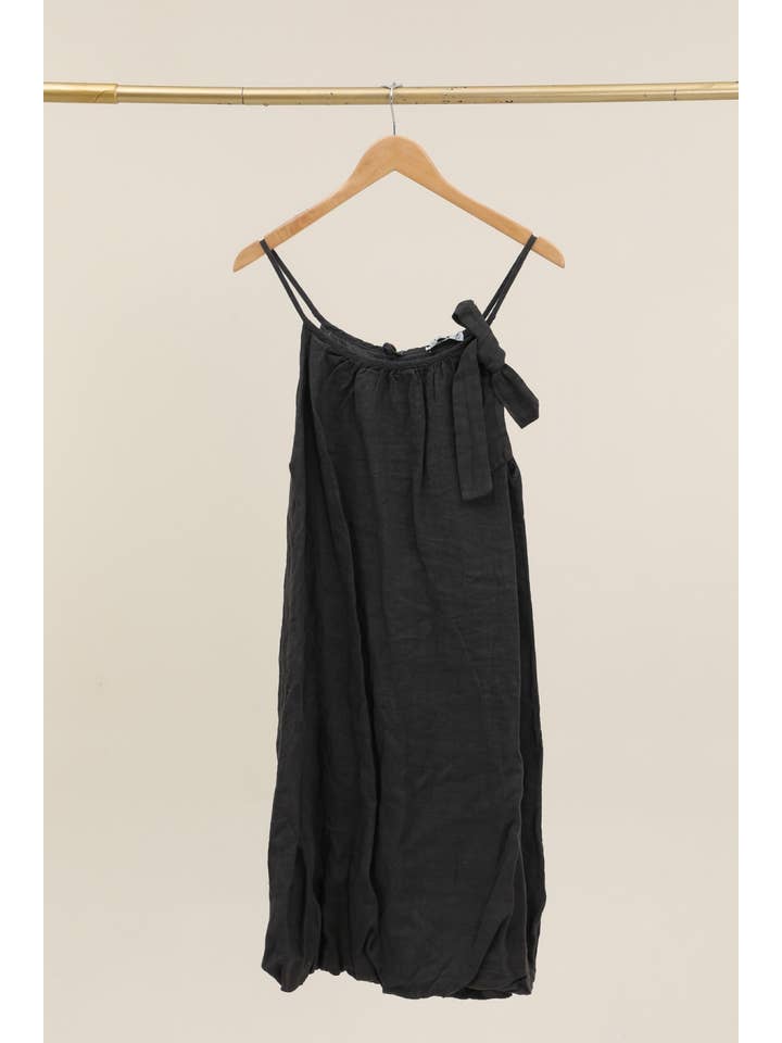 LINEN & COTTON HOUSE - Wholesale Buttoned-down shirt – Women's - LINEN DRESS WITH MOTHER-OF-PEARL BUTTON AT THE BACK 3132711