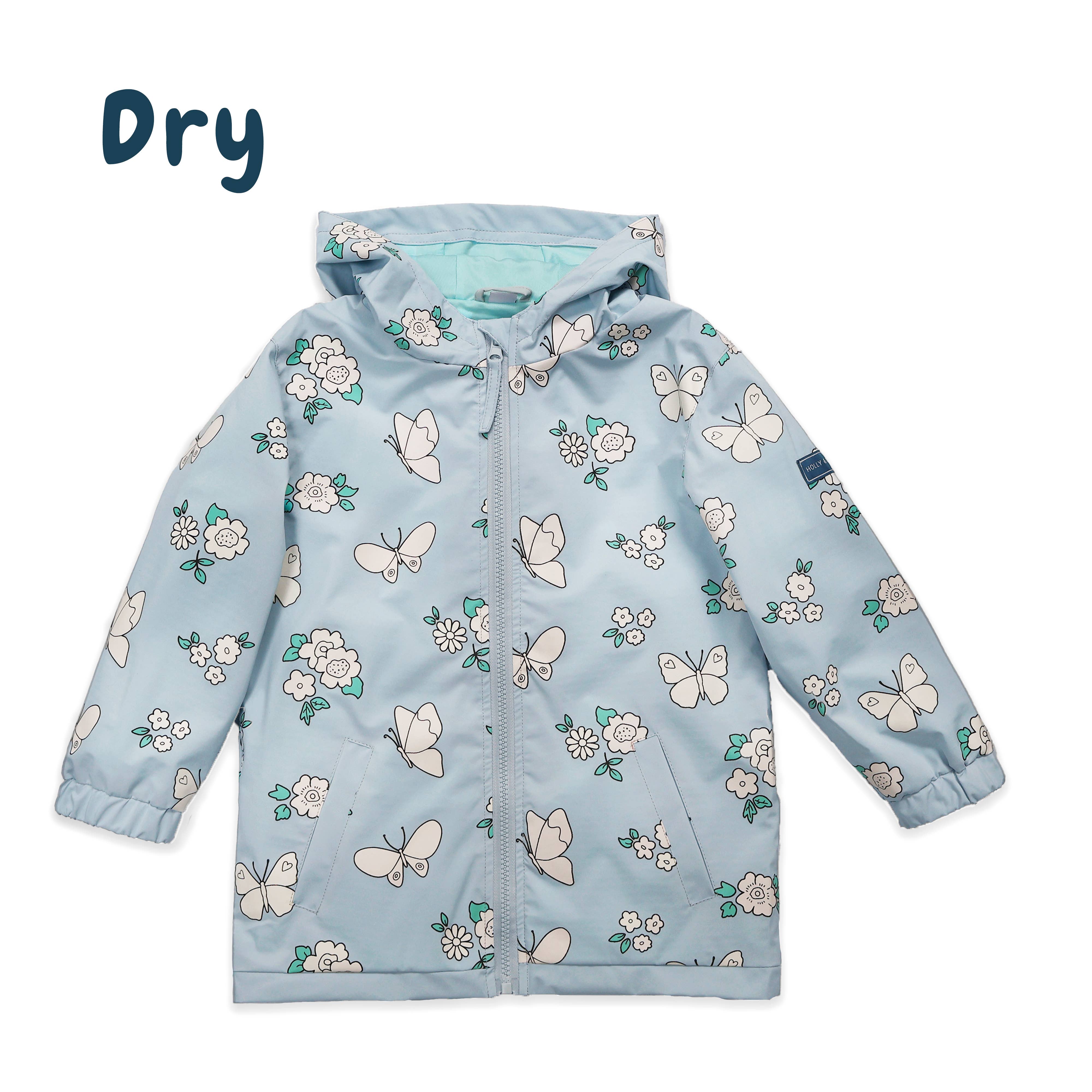 Holly and Beau – wholesale Raincoat – Kids – Flower and Butterfly Color Changing Kids Raincoat6