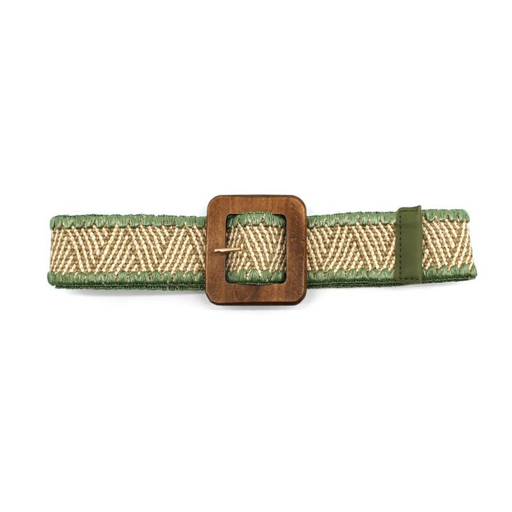 Vimoda - Wholesale Belt - Women's - Elastic Belt with Rectangular Buckle