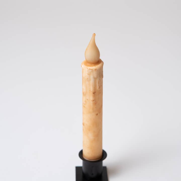 LMS Wholesale - Wholesale Flameless Candle - Cream Battery Operated LED Timer Taper Candle