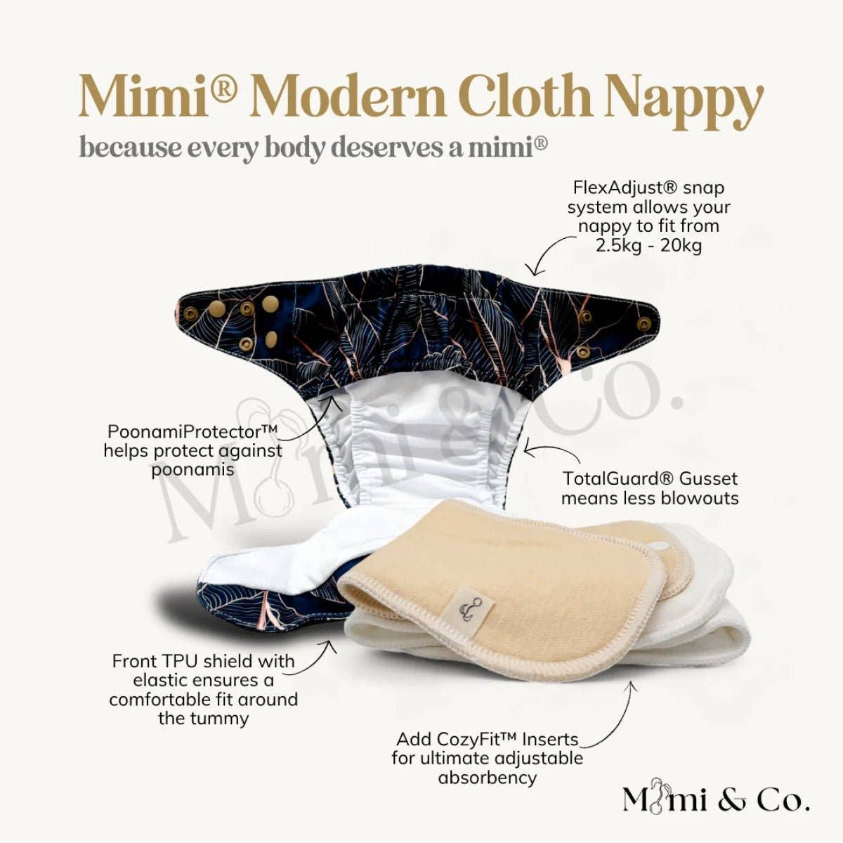 Mimi and Co - Wholesale Diaper (Cloth) - Baby - Beau 2.0 Modern Cloth Nappy2