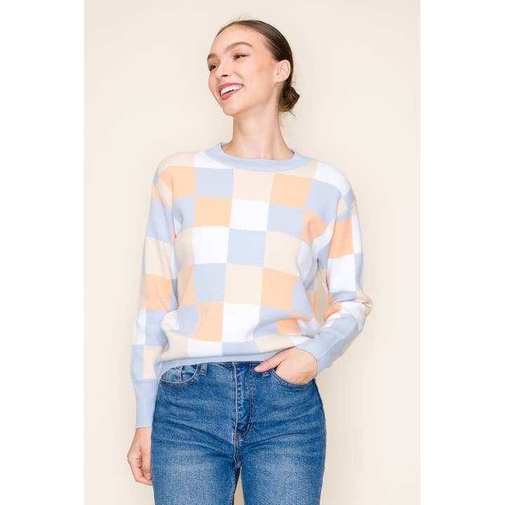 STACCATO - Wholesale Knit Sweater - Women's - MULTI COLOR CREW NECK LONG SLEEVE PULLOVER SWEATER