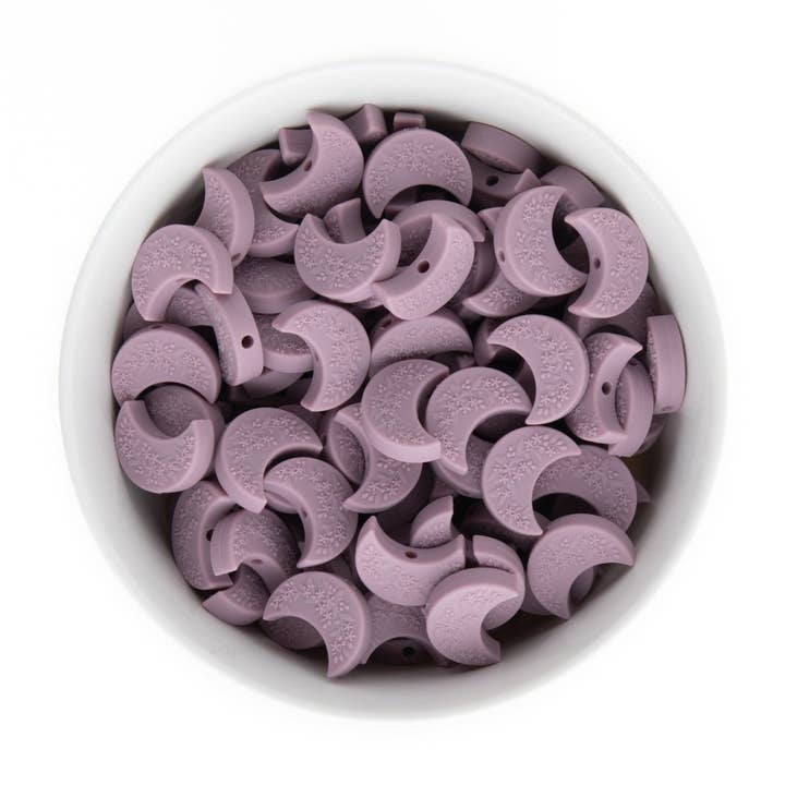 Crescent Moon Silicone Focal Beads for wholesale by Cara & Co Silicone Craft Supply