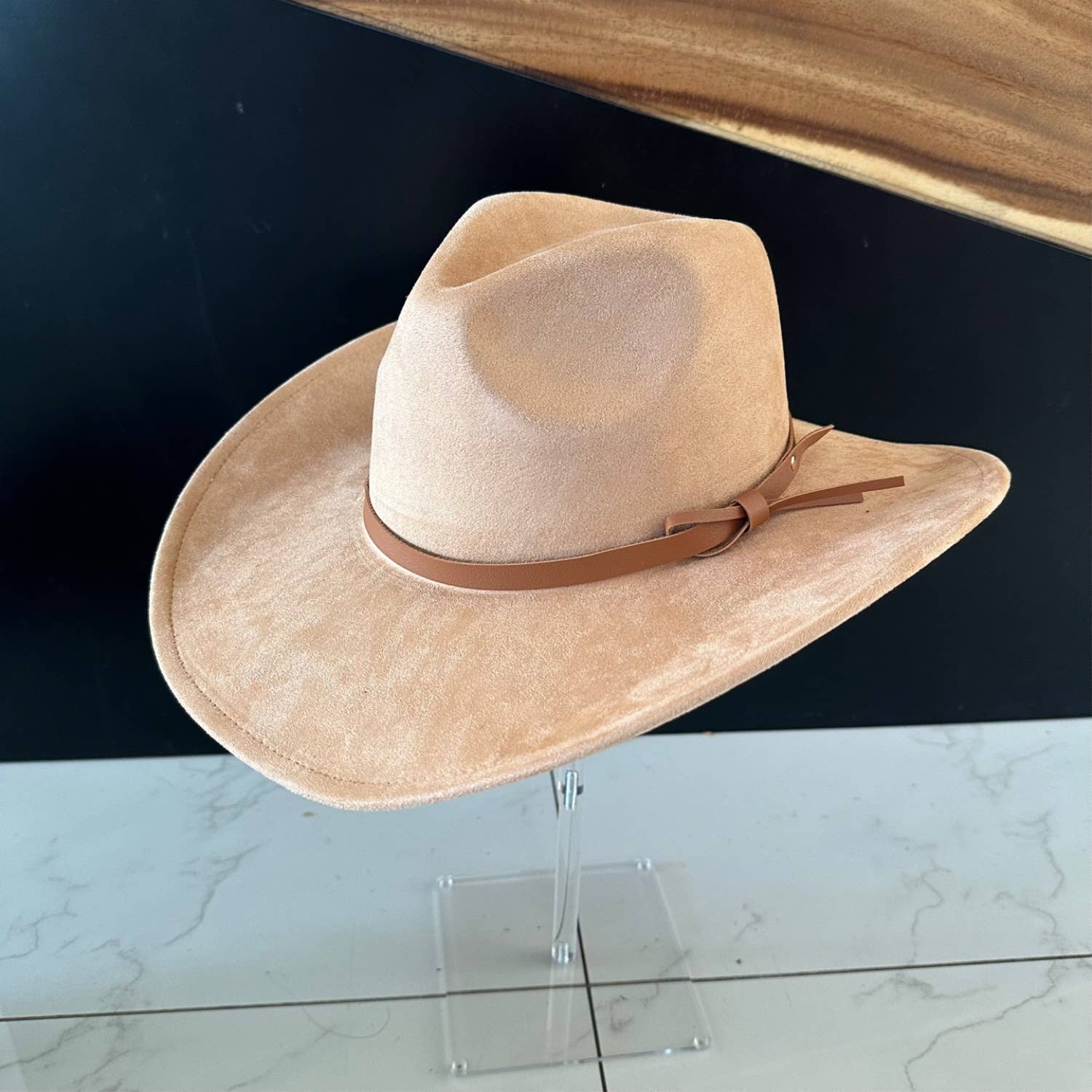 One and Only Accessories - Wholesale Cowboy Hat - Women's - Best sller Fashion Vegan suede cattleman cowboy hat  (Copy)19